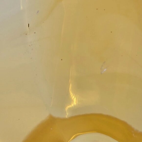 Viking EPIC, Six Petal, Pressed Glass, Amber, Pedestal Fruit Bowl, 9" Diameter - Picture 11 of 11